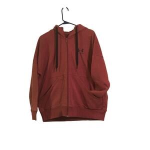 Under Armour Full Zip Burnt Orange Hoodie Size L